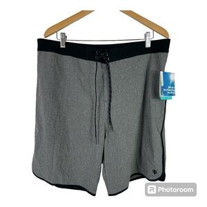 Coolibar Falcon Board Shorts Gray & Black UPF 50+ NWT Sz 38